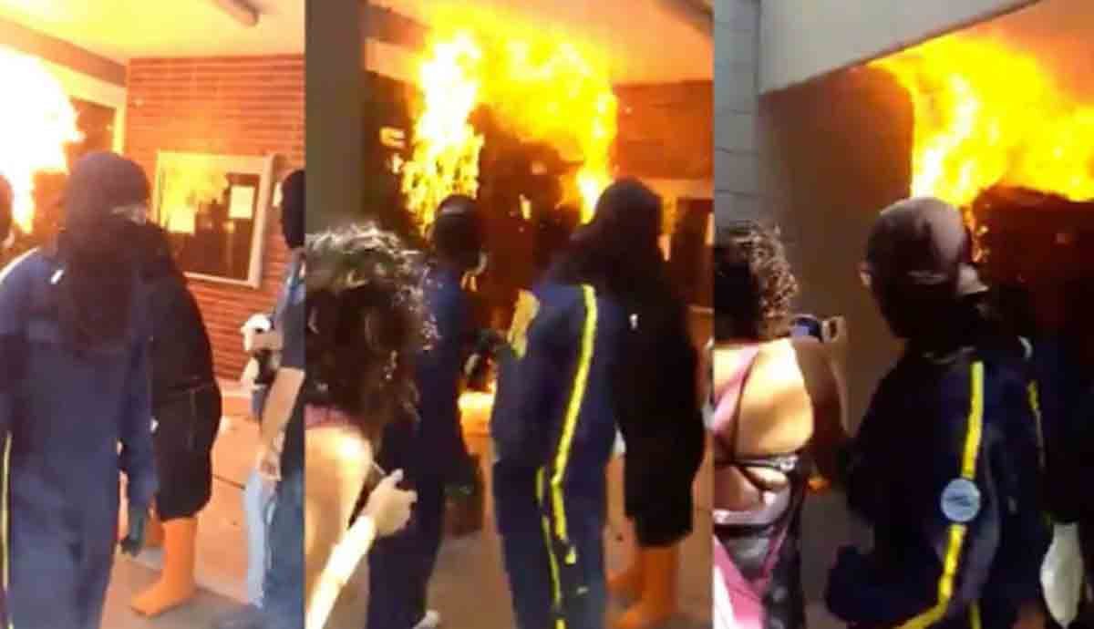 Encapuchados en Uniatlántico prenden fuego a bloque de Rectoría