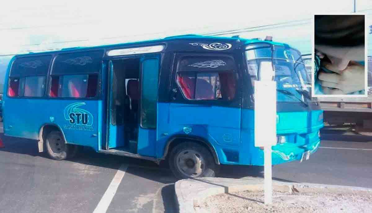 Escándalo en Santa Marta por pareja que realizó sexo oral en bus urbano