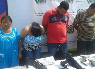 Cuatro capturados en Maicao por porte ilegal de arma de fuego