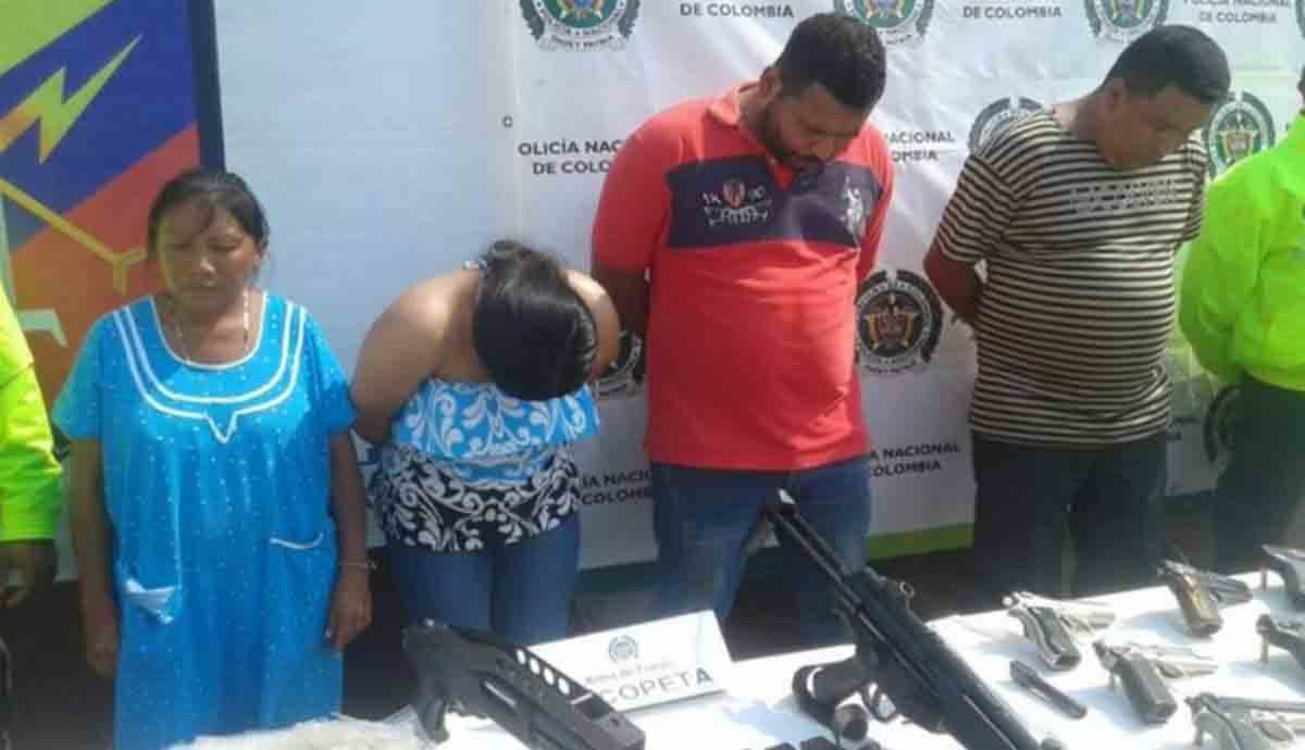 Cuatro capturados en Maicao por porte ilegal de arma de fuego