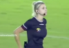 El amague viral de la árbitra brasileña Fernanda Colombo a un jugador