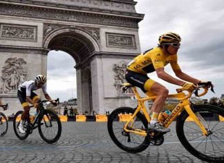 París prepara la bandera colombiana para coronar a Egan Bernal