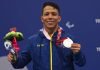 Nadador colombiano Nelson Crispín ha alcanzado un nuevo hito en su carrera al obtener la medalla de plata en los 100 metros pecho