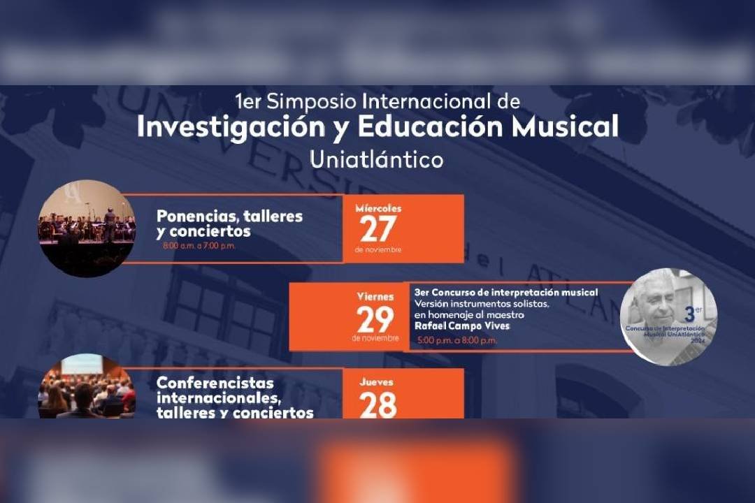 Desde este miércoles hasta el sábado 30 de noviembre realizará el<strong> 1er Simposio Internacional de Investigación y Educación Musical </strong>
