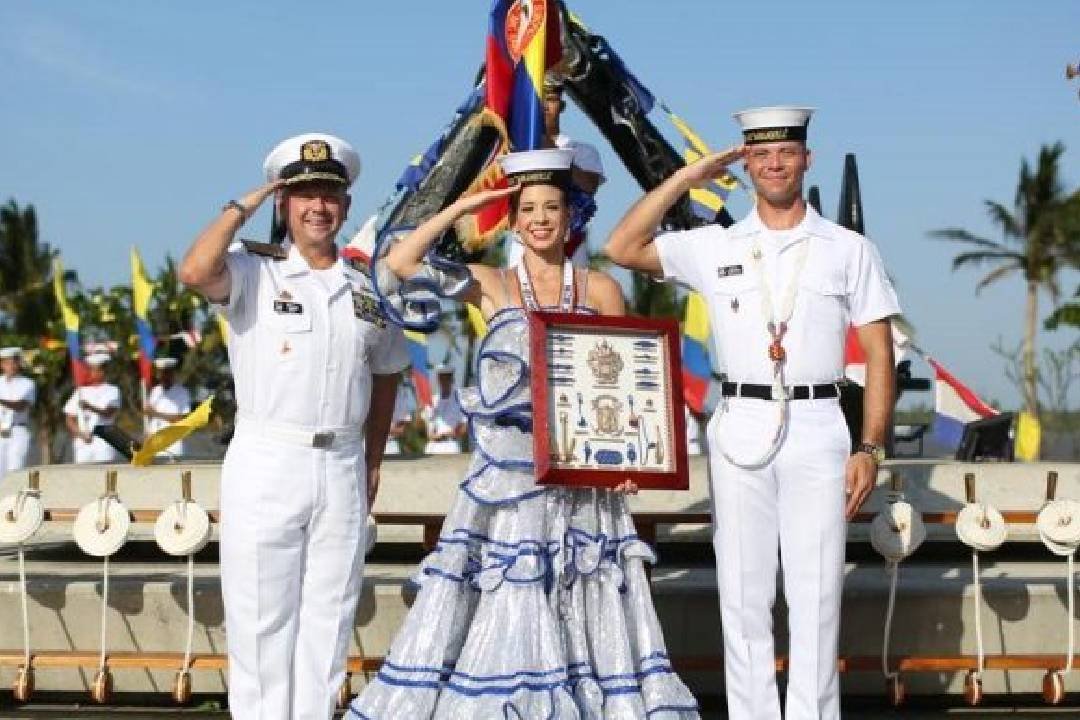 Tatiana Ángulo Fernández De Castro, Reina del Carnaval de Barranquilla 2025, fue proclamada «Soberana de los Marinos de Colombia»