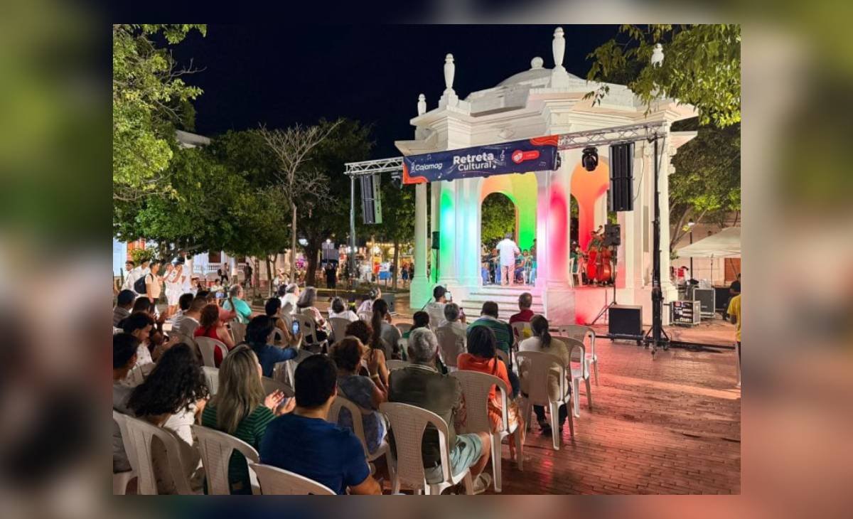 La Retreta Cultural de Cajamag volvió a cumplir, el parque de Los Novios de Santa marta, escenario de cultura