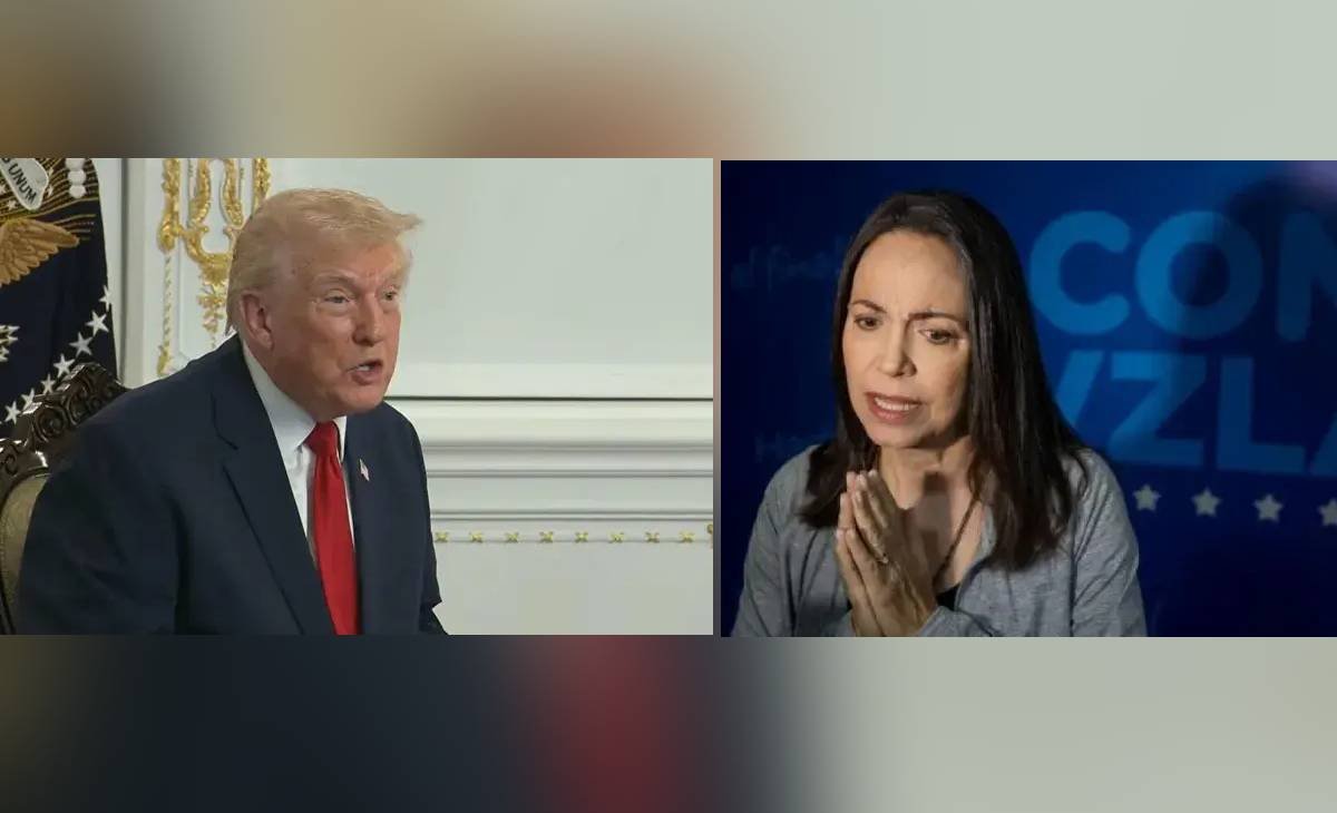 Donald Trump, dijo el martes que le «encantaría» involucrar a la líder opositora María Corina Machado en la transición en Venezuela