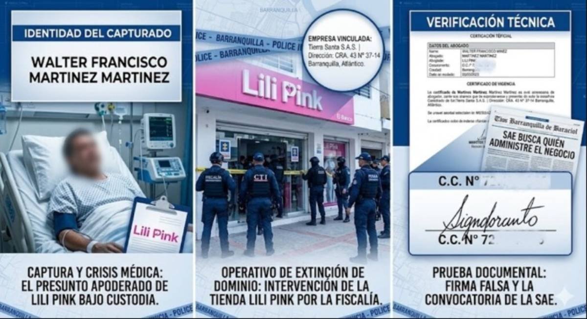 Capturan a abogado clave en investigación por presunto contrabando y lavado de activos ligado a Lili Pink